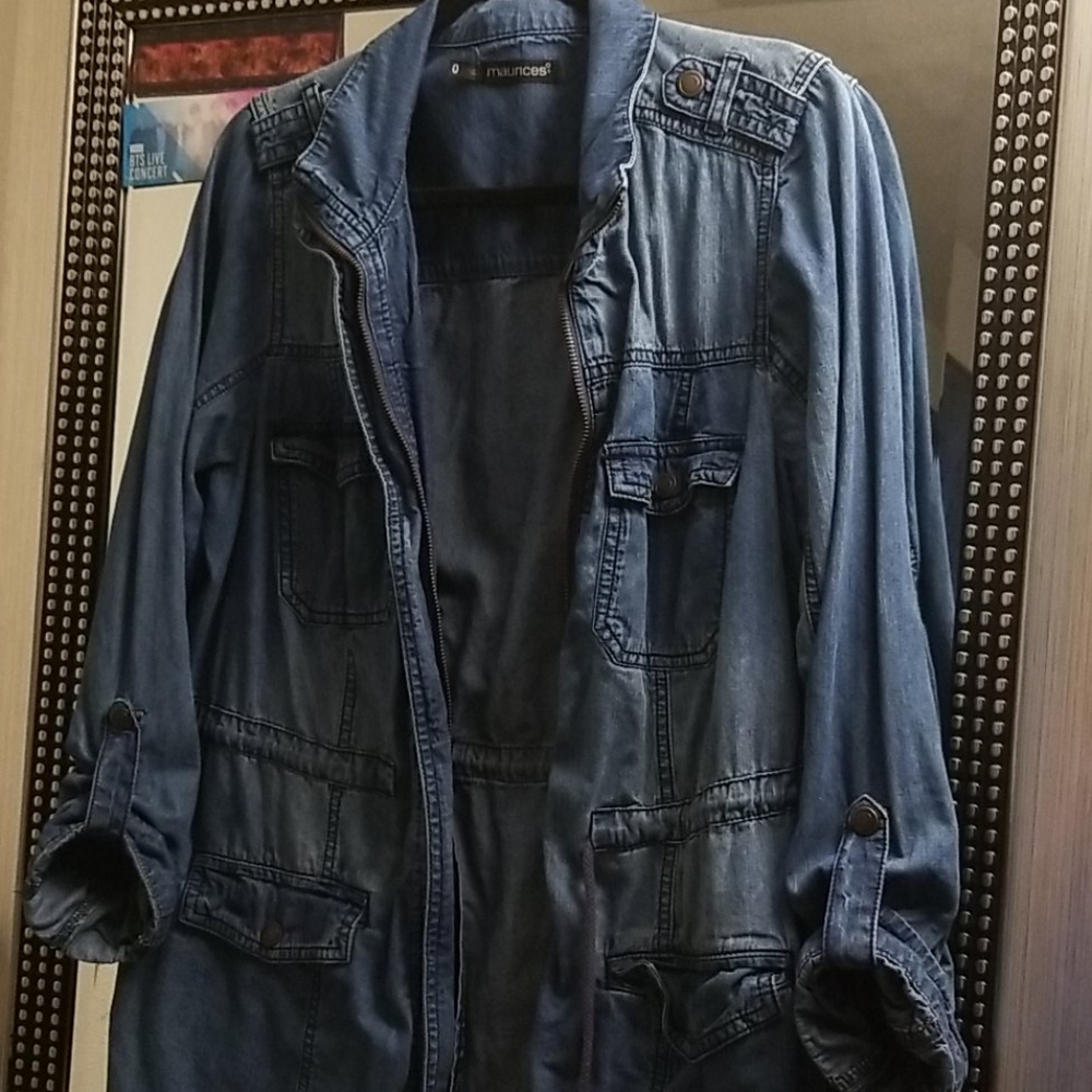 Maurices denim rain coat